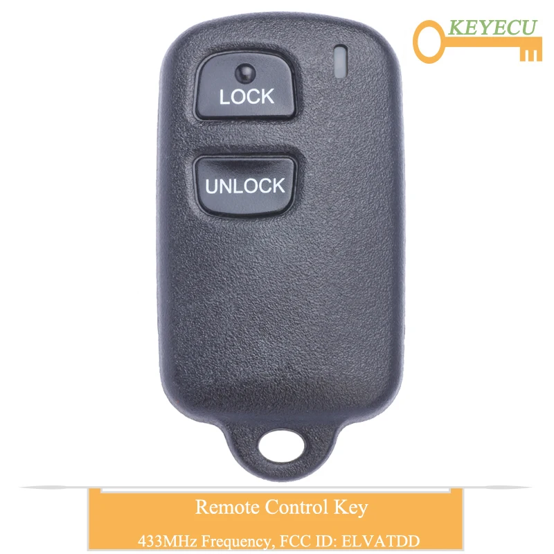 Автомобильный ключ KEYECU без ключа для Toyota Sequoia Tacoma Tundra Corolla Fob 2 + 1 3 кнопки 433 МГц FCC ID: