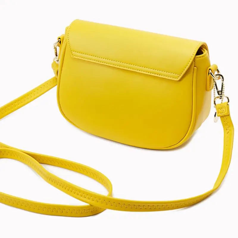 

Coolcept Fashion Pattern Saddle Pu Leather Candy Color New Women Single Shoulder Bag Designer Zipper Women Messenger Bag