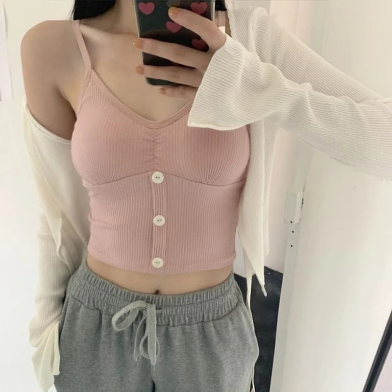 

Sexy Base Chest Wrap Summer Breathable Sleeveless Solid Color Simple All-match Chest Wrap One Piece Camisole For Ladies