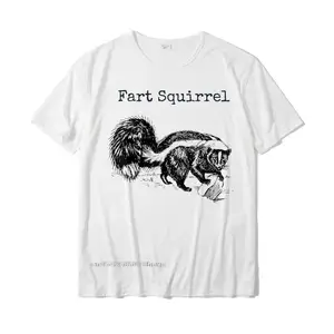 Funny Fart Squirrel Skunk Wrong Animal Name Stupid Gag Joke T-Shirt Leisure Top T-Shirts Tops Shirt For Men Classic T Shirts