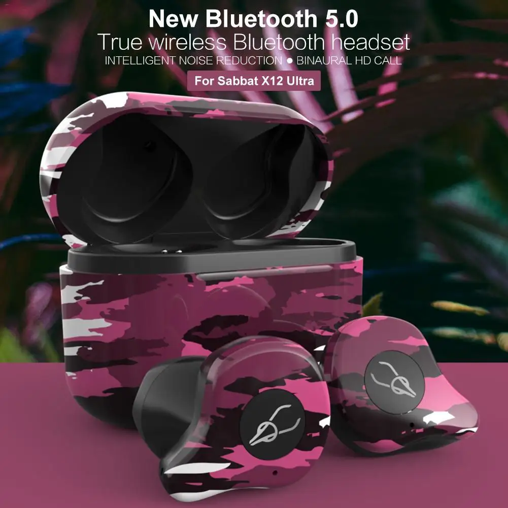 

Sabbat X12 Ultra Camouflage TWS Wireless Bluetooth Earphone Mini Portable Waterproof Sports Stereo Surround Bass Headset Earbuds