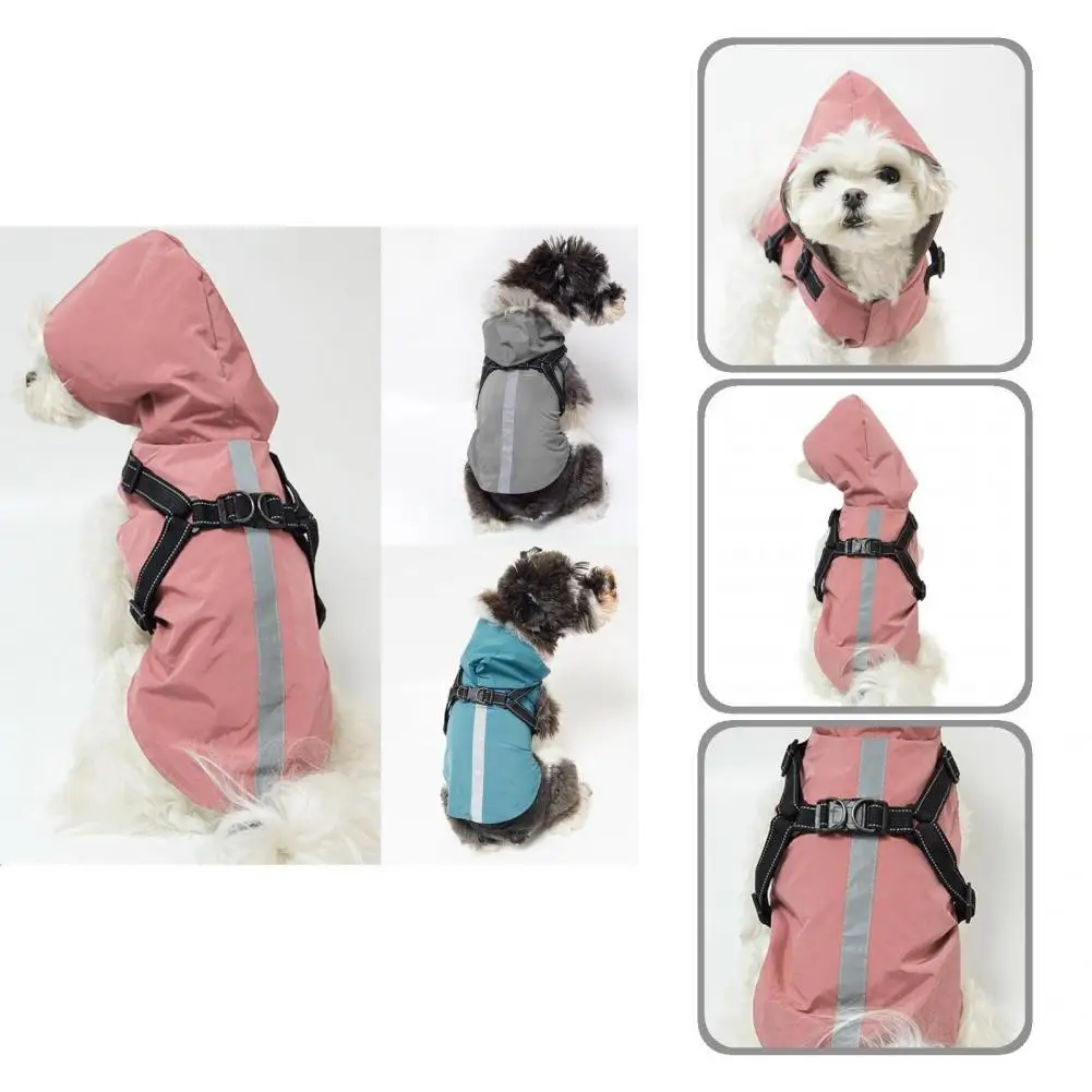

Cozy Pet Jacket Solid Color Fashion Pet Two-legged Winter Jacket Dog Raincoat Pet Winter Clothing