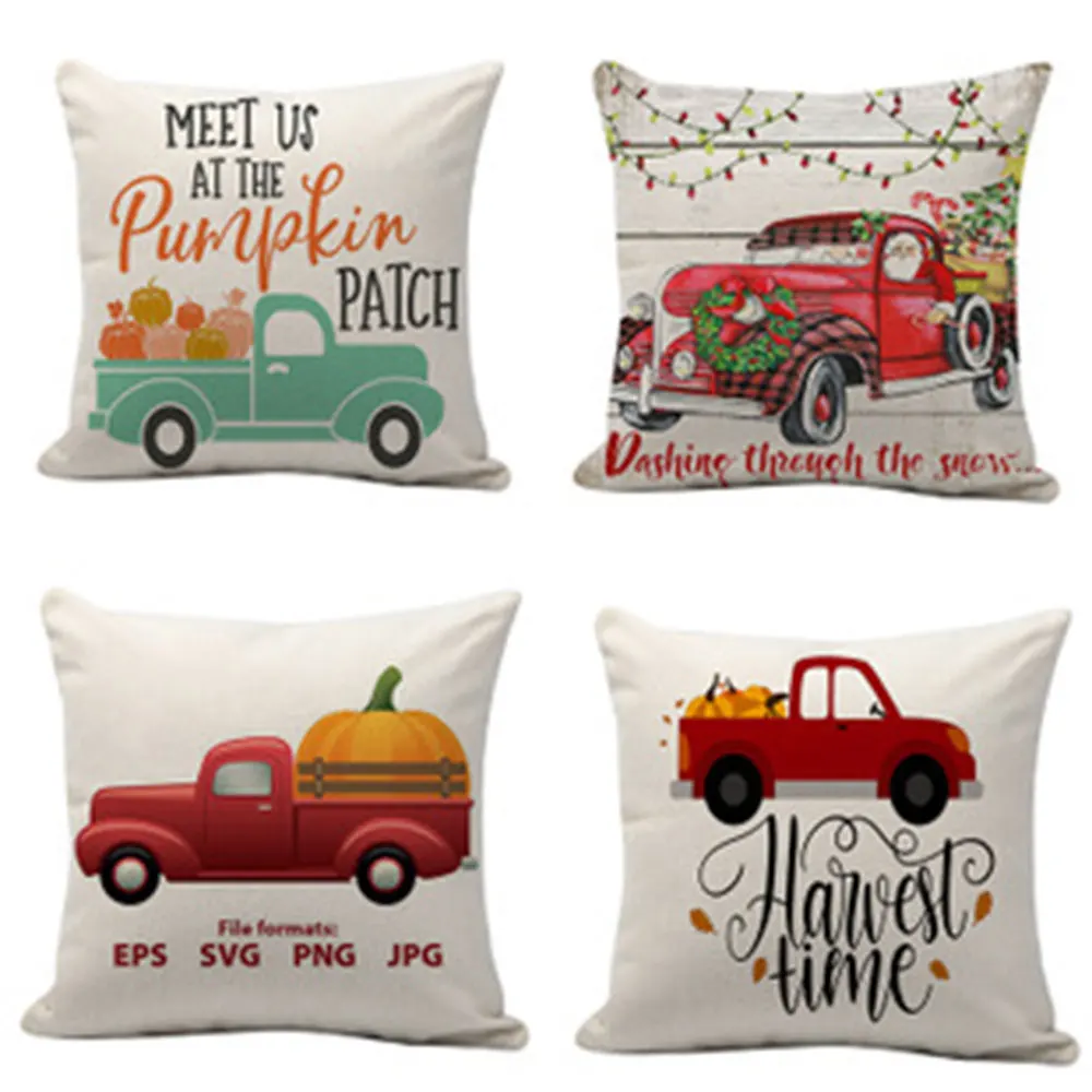 Наволочка Новая серия День благодарения автомобиль шаблон диван обнимает Офис