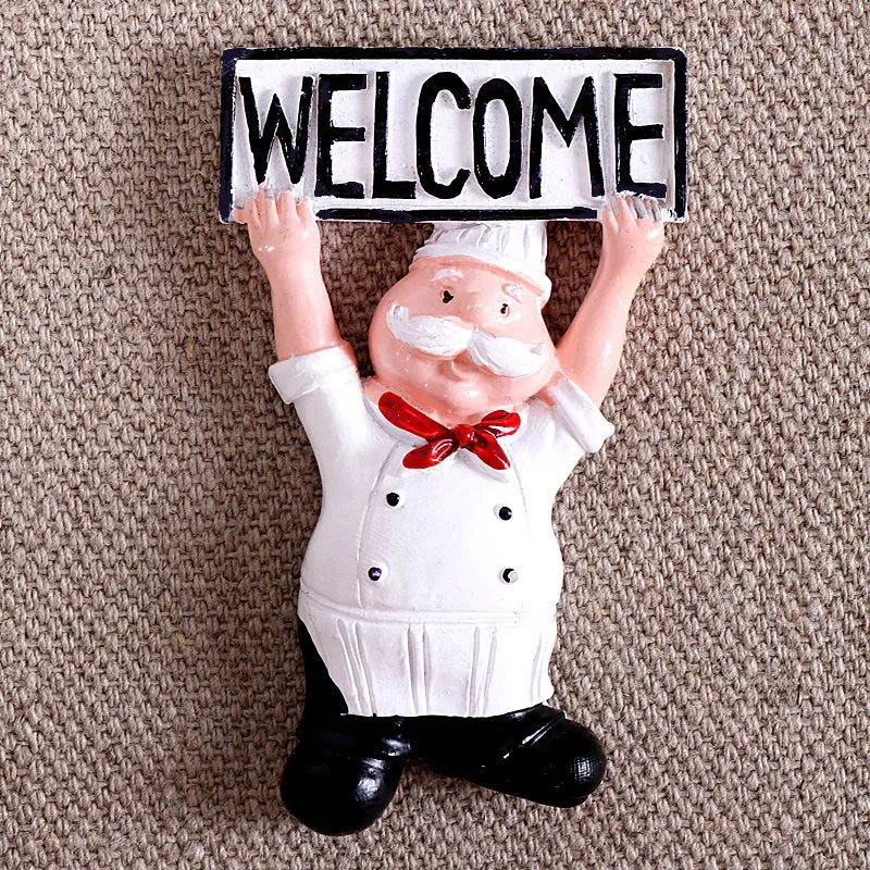 Cartoon character chef refrigerator magnetic sticker 3d fridge magnets lovely household decoration collection gifts | Дом и сад