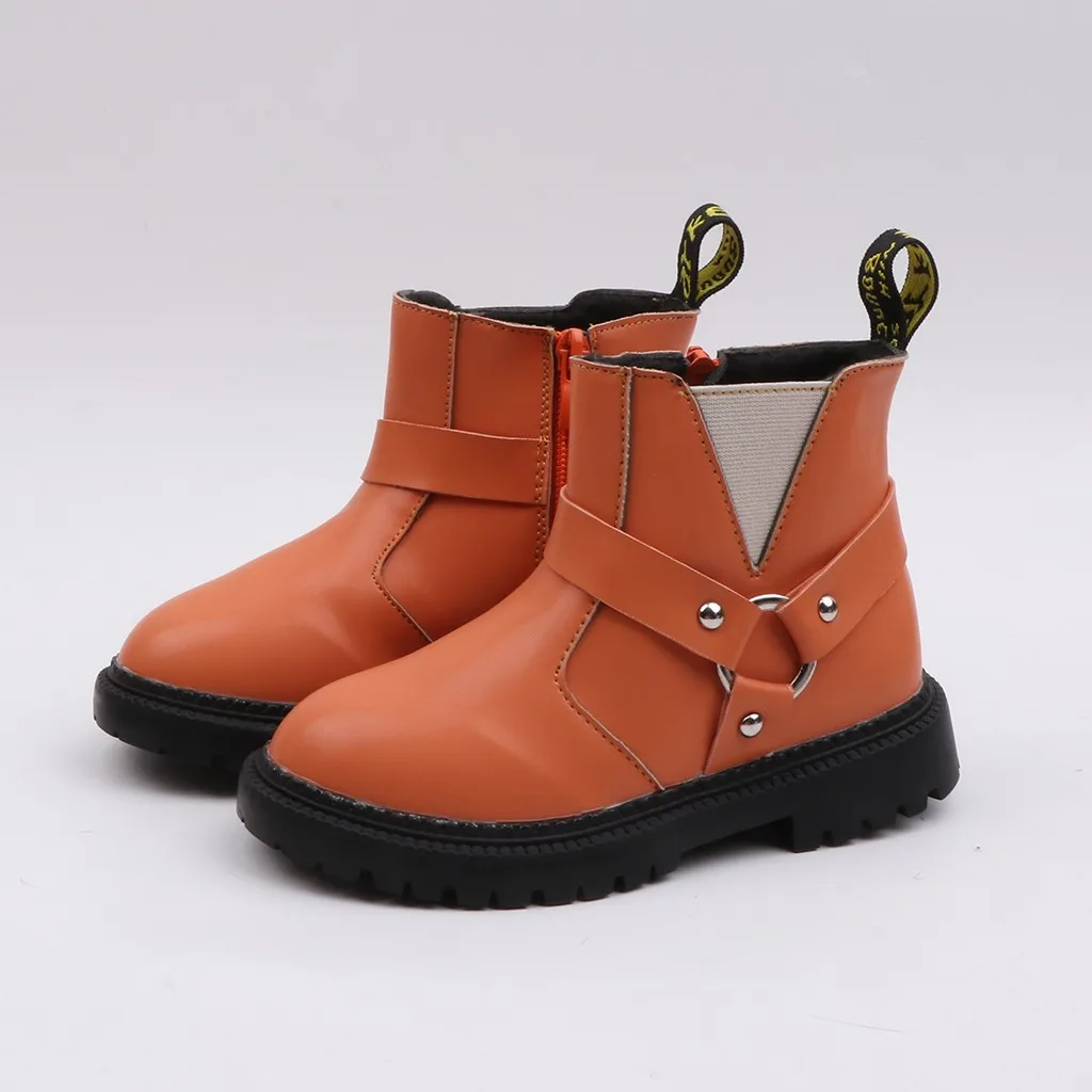 Children boots Infant Kids Baby Girls Boys Zipper Short Boots Soft Sole Booties Casual Shoes Charming Solid Rubber | Мать и ребенок