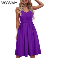 wywmy camisole long maxi dresses for women 2021 new sexy big size solid color summer casual sleeveless beach dress femme vestido