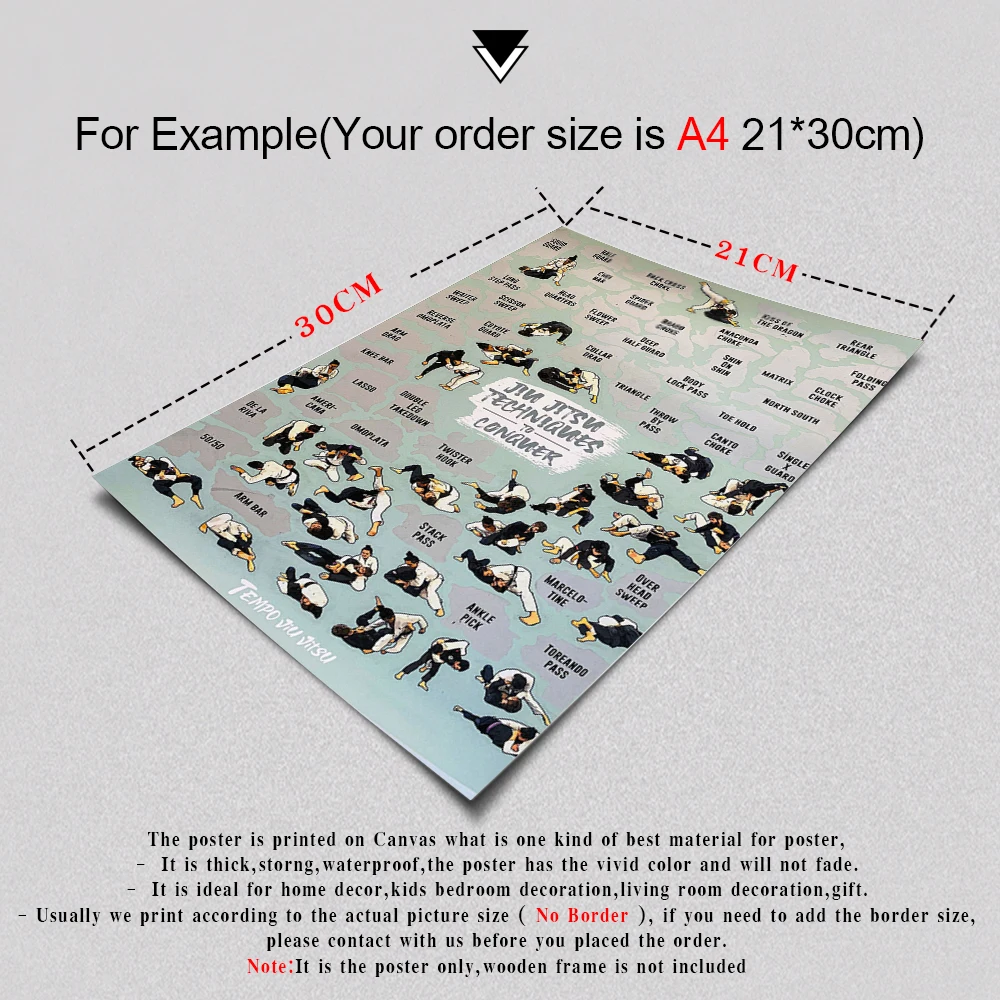 

Jiu-Jitsu Techniques Poster Art Fighting Martial Arts Canvas Painting Abstract Poster Prints Nordic Pictures Living Room Decor
