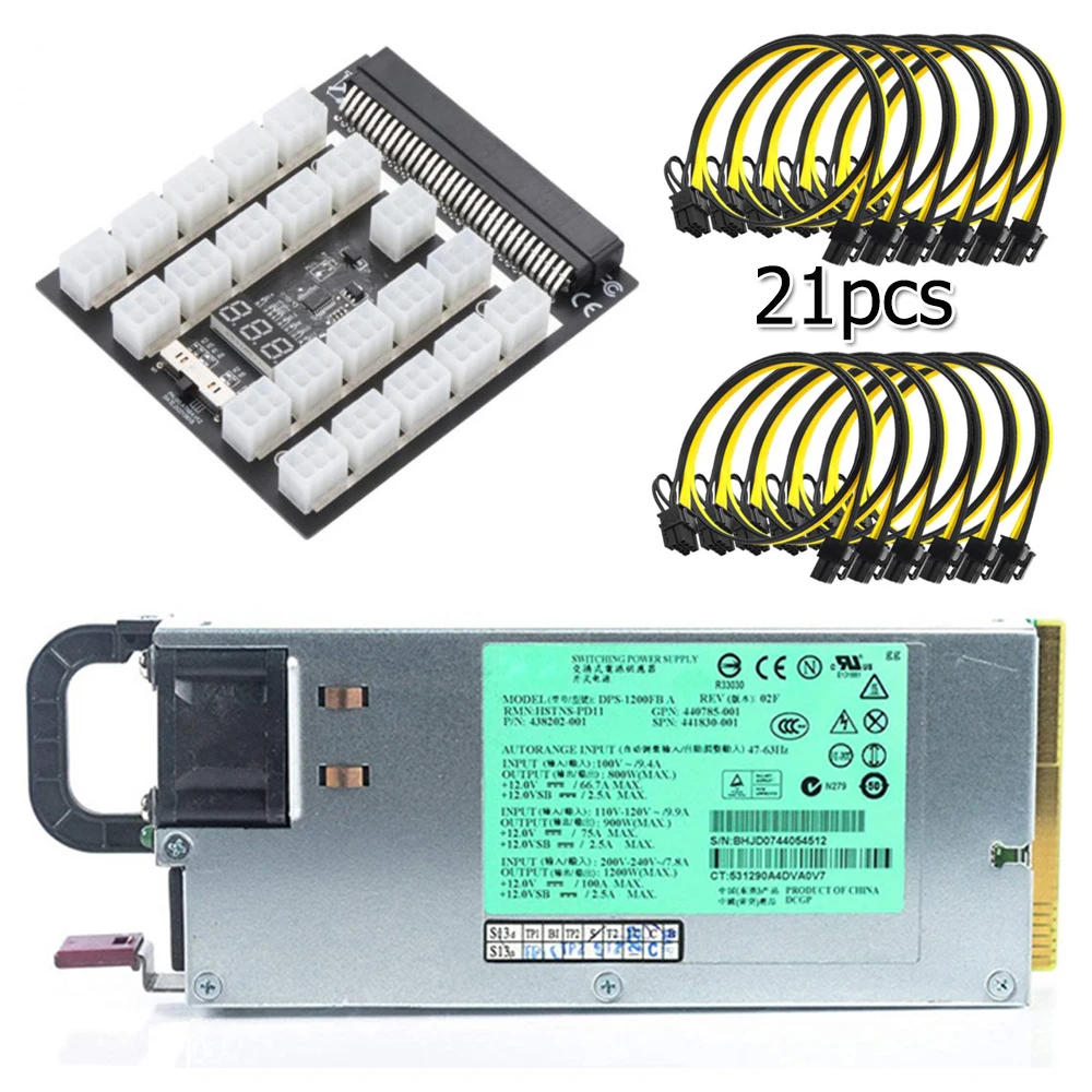1200 Вт PSU протестированный блок питания для HP DL580 G5 + коммутационная плата с 21