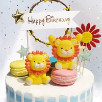 cartoon cute lion cake decoration diy birthday cake for baby lion toys for children girl boys
