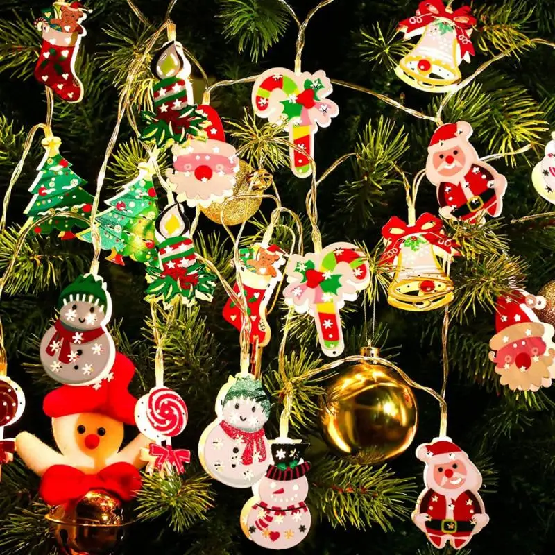 

20 LED Light String Santa Claus Christmas Tree Merry Christmas Decor For Home Christmas Ornaments Xmas Gifts New Year Decoration