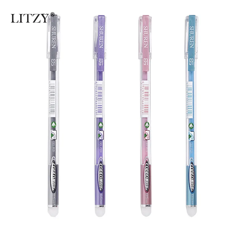 

4 шт./компл. гелевая ручка стираемая моющаяся ручка стираемая ручка 0,5 мм синие Черные чернильные ручки для школы офиса канцелярские принадл...