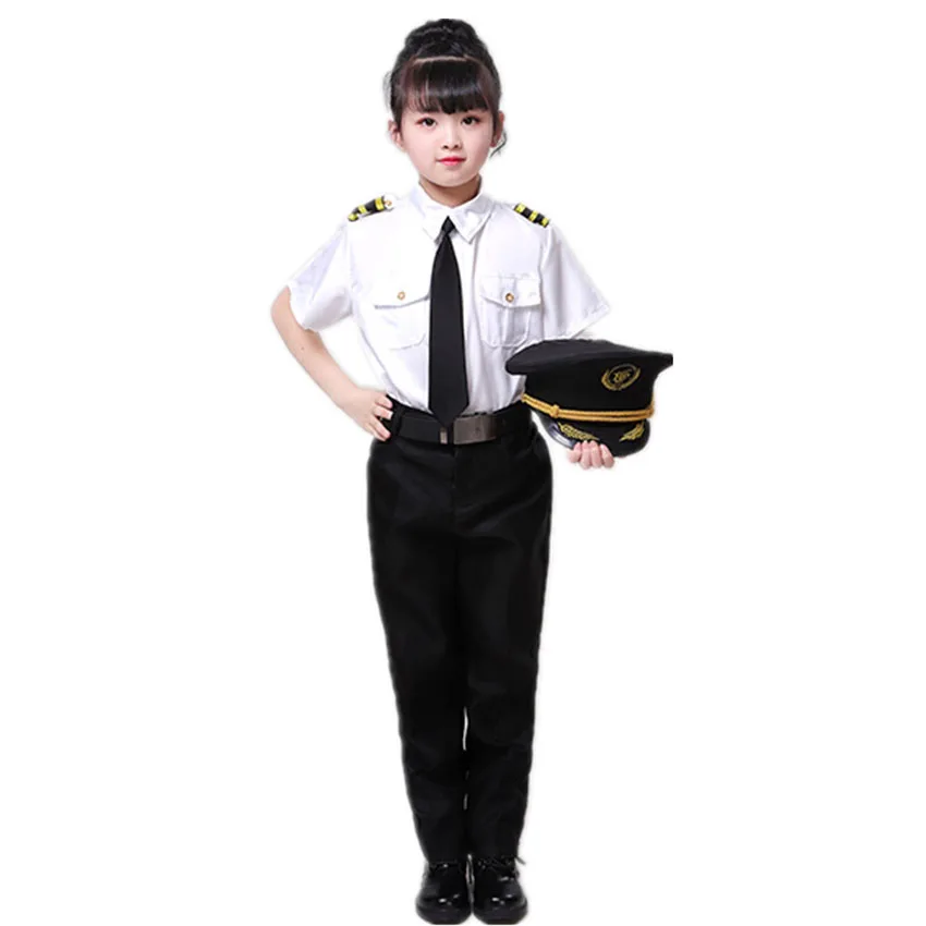 Капитан ролевые игры стюардесса пилот костюм мальчик девочка Косплей Детский