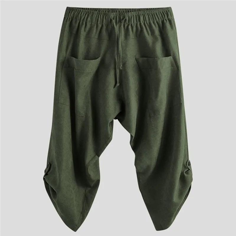 

Hip Hop Cross-pants 2020 New Mens Loose Baggy Pants Fashion Streetwear Casual Drawstring Pocket Gym Trousers Men Summer Clothing