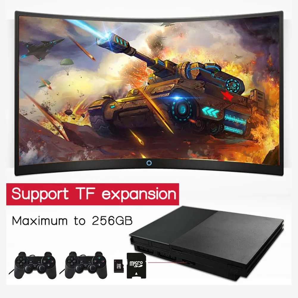 

Портативная телевизионная игровая консоль 4K, двойной проводной контроллер для PS1 FC GBA CPS1 CPS2, классические ретро игры