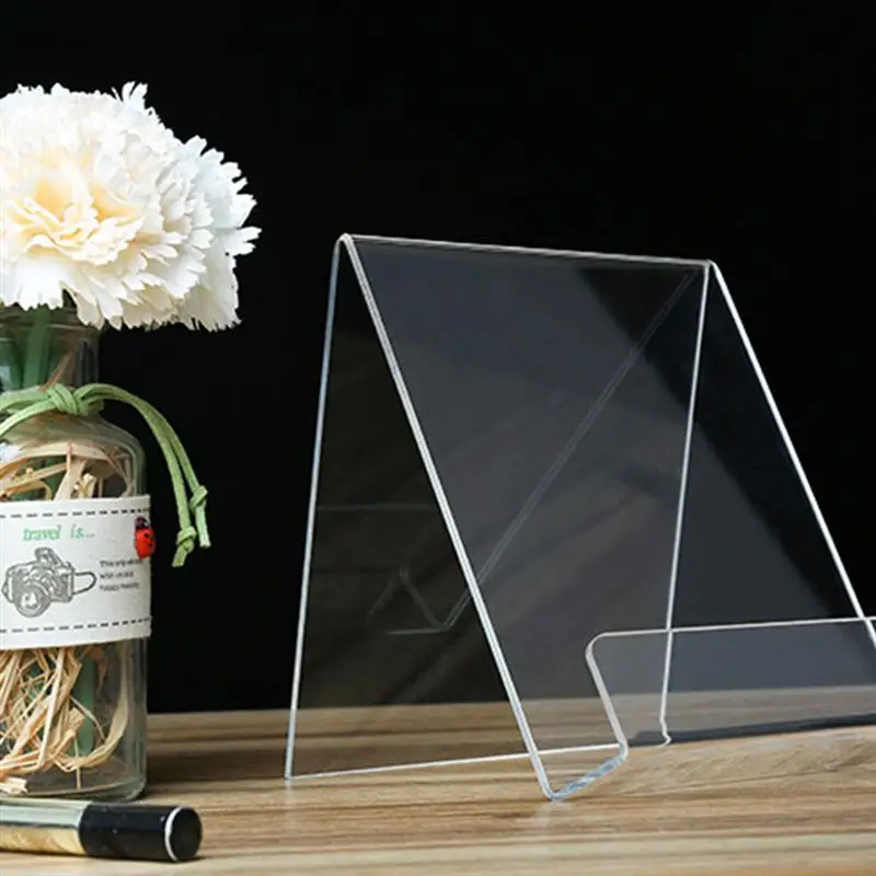 Акриловая полка для хранения 2 шт. прозрачная книжная подставка записи музыки