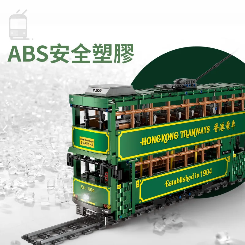 MOULD KING MOC KB120 высокотехнологичная серия Hong Kong Tramways модель строительных блоков 2528