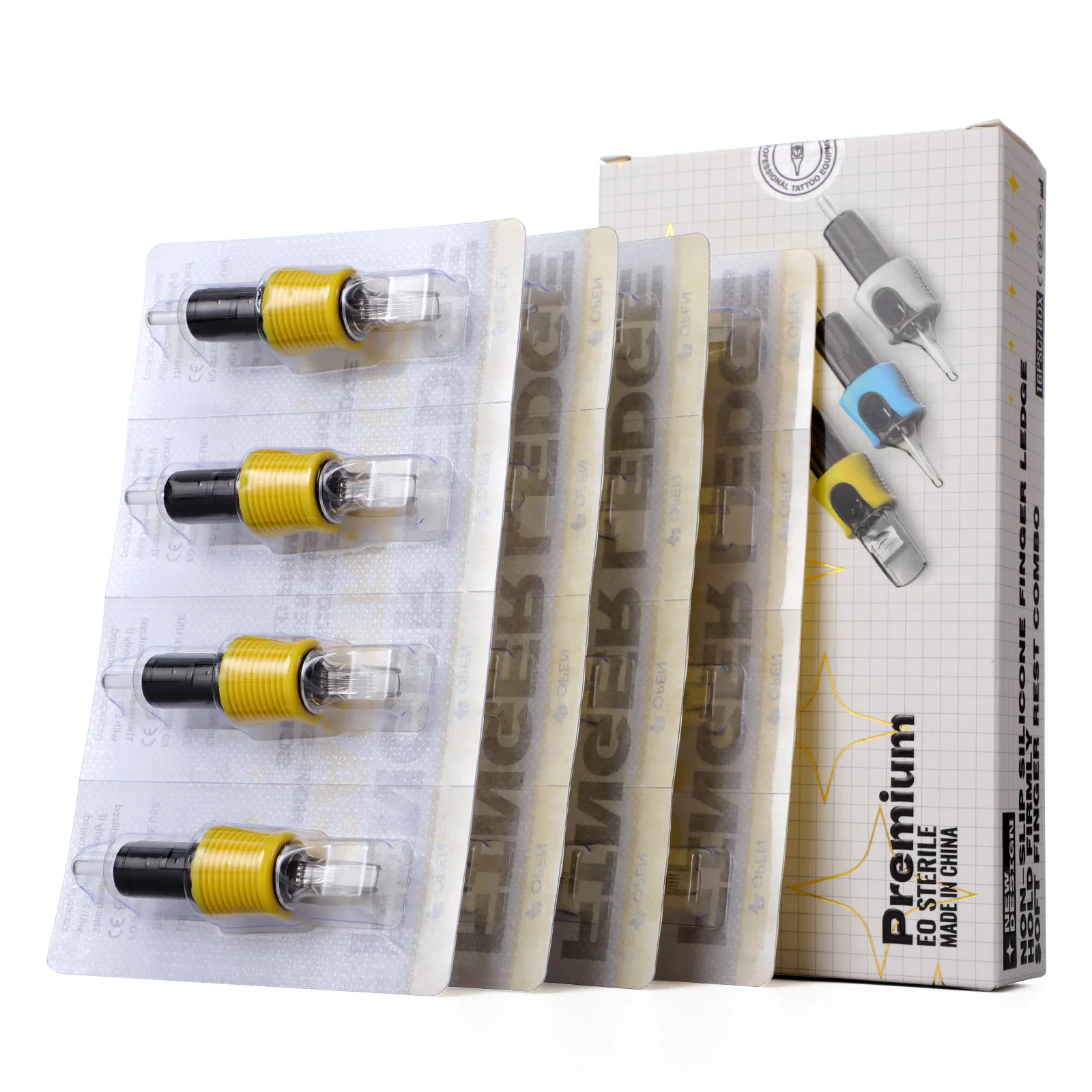 Stigma 16 pcs/lot Tattoo Needles Revolution Cartridge Curved Magnum Shader for Cartridges Machine #12 0.35 mm #10 0.3mm | Красота и