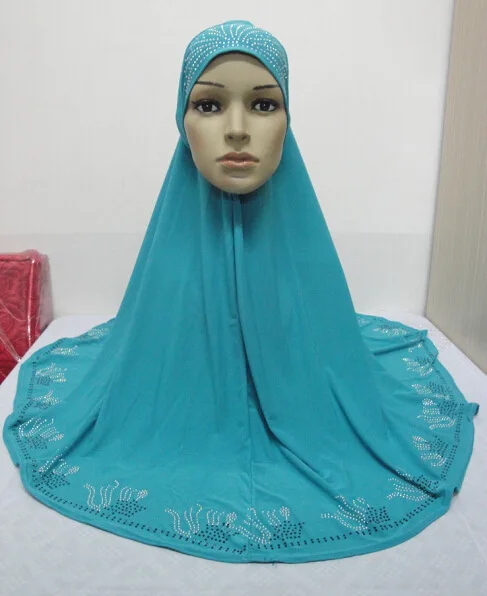 Мусульманская женщина khistar мгновенные шапочки под хиджаб головной платок стразы