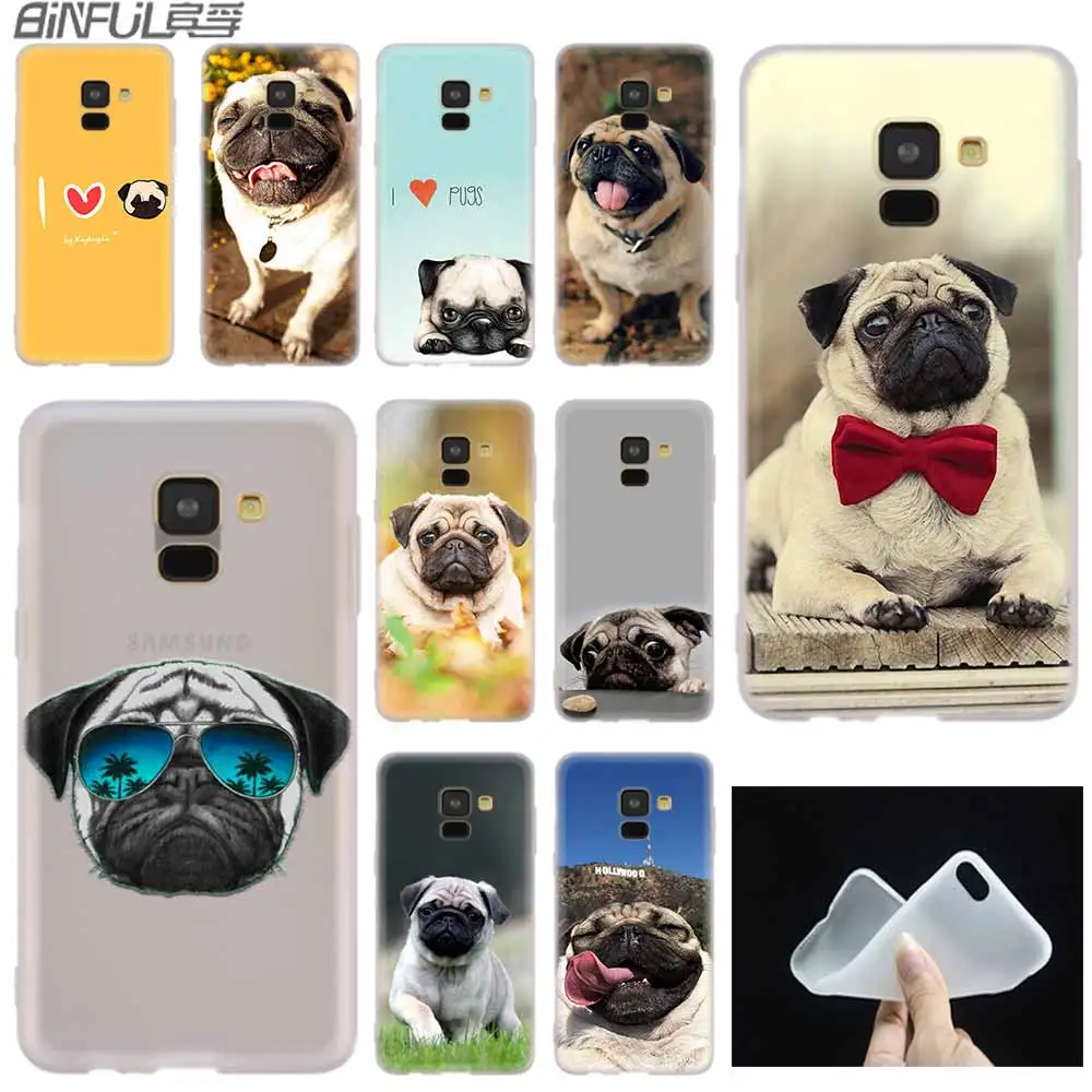 Милый desire Мопс чехол силиконовый защитный для телефона Samsung A50 A70 A80 A30 A40 A90 A6 A8 A9 A7 A5