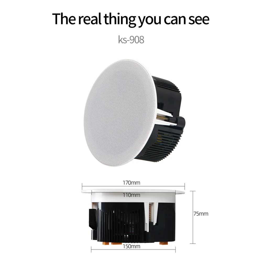 Потолочный Bluetooth-динамик 30 Вт Бескаркасный потолочный громкоговоритель