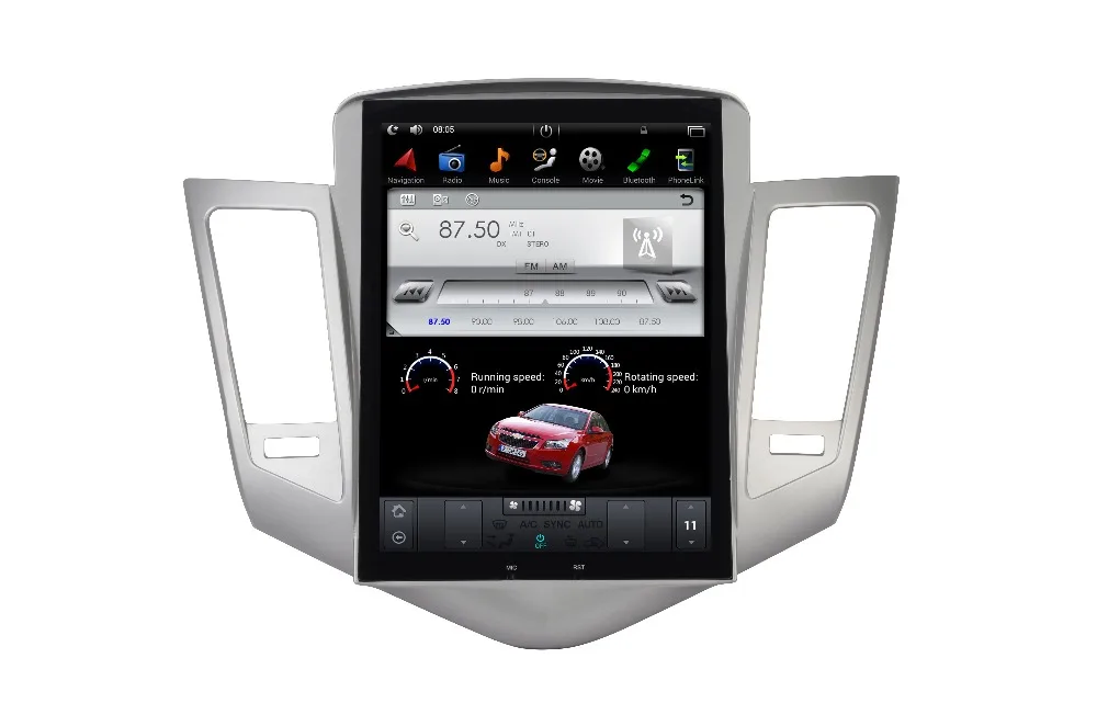 Автомобильный DVD-плеер с GPS-навигацией для Chevrolet Cruze 2008-2014 PX6 большой вертикальный