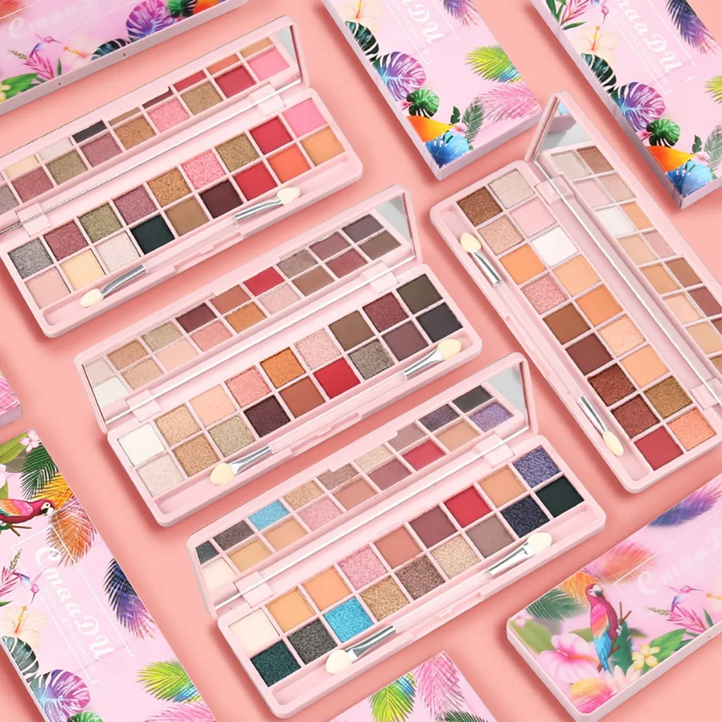 Палитра теней для век Красота глазурованный Макияж 3D стерео тени 18 земляных