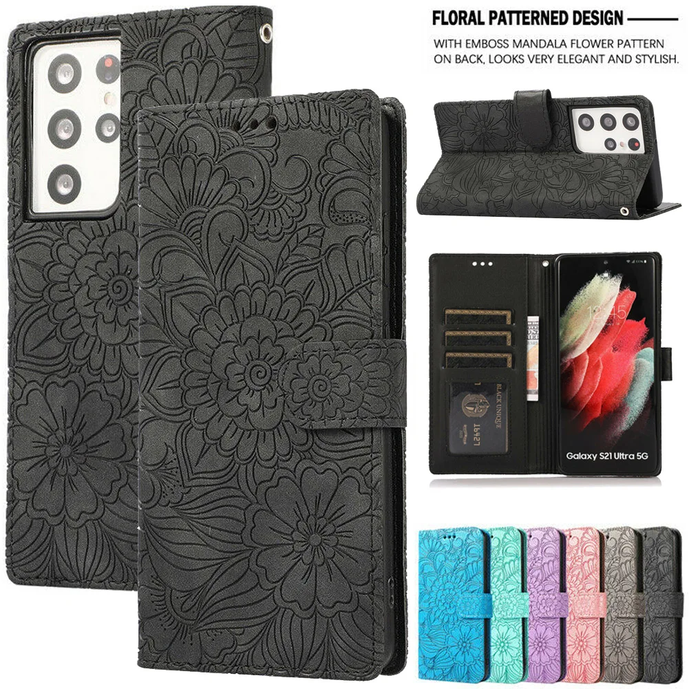 

New Phone Case For Samsung S21 / S21 Ultra / S21 Plus Wallet Case Leather Magnetic Flip Cover Shockproof Back Cover