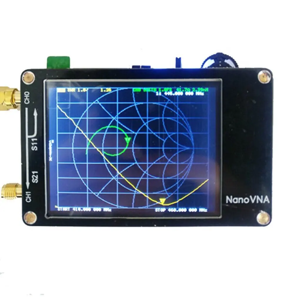 Black Маленький и портативный антенный анализатор Nanovna, Векторный сетевой анализатор, коротковолновый Mf Hf Vhf, программное обеспечение для управления ПК - Цвет: Black