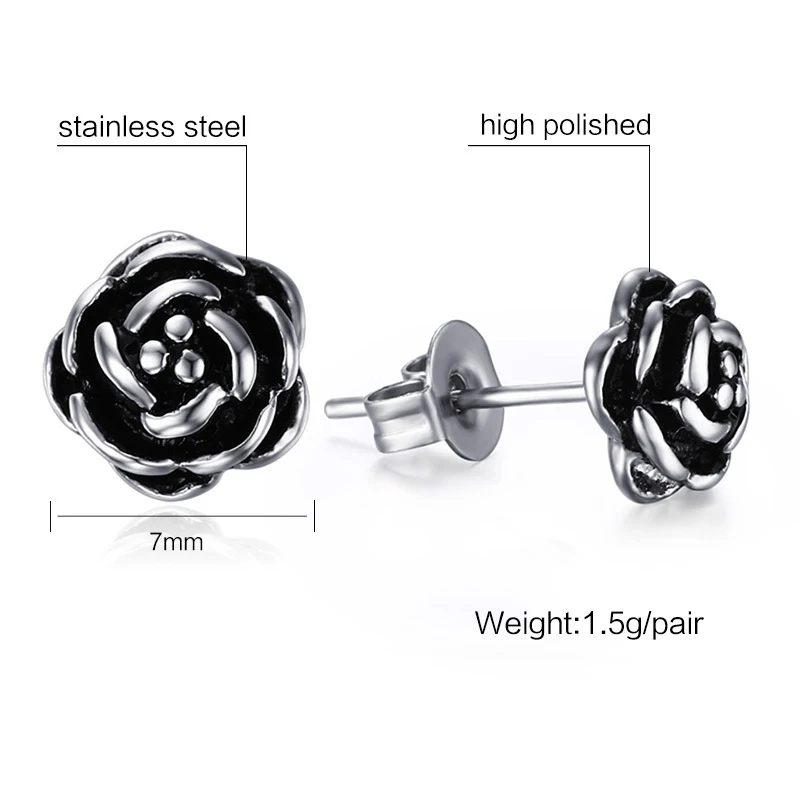 Женские серьги гвоздики в стиле панк/готика Ювелирное Украшение для ушей с