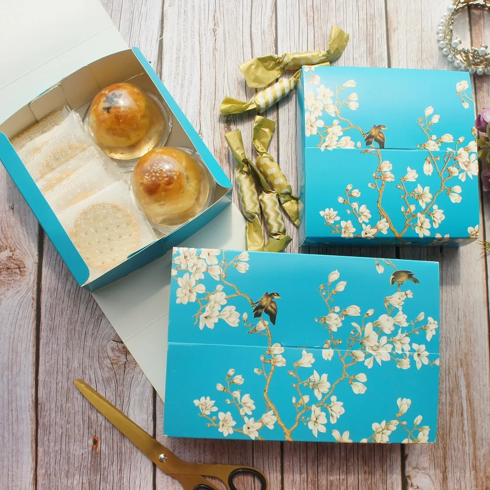 2 размера на выбор 10 шт. картонная коробка небесно голубого цвета в виде печенья