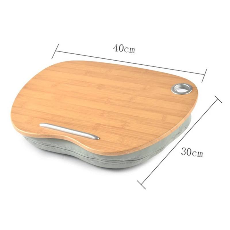 

New Portable Bamboo Laptop Table Pillow Lap Desk Bookshelf Tray Tablet Stand Handy Learning Desk Holder For Bed Notebook Outdoor