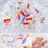30pcsbag oval acrylic spaced beads transparent color core spacer beads for diy bracelet necklace earrings jewelry findings