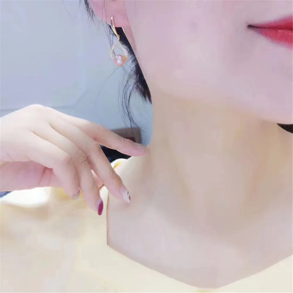 

Real Solid 925 Sterling Silver Pearl Stud Earrings Accessories Findings DIY Jewelry Ear Hook Blank Empty Support