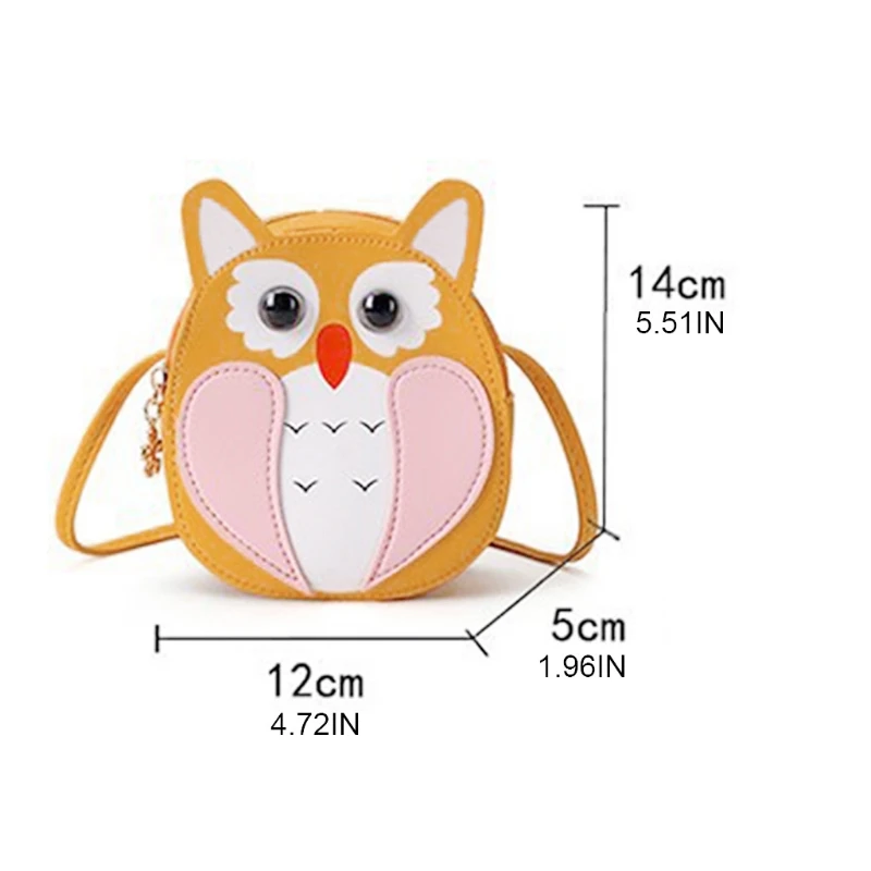 

Kids Girls Lovely Owl PU Leather Shoulder Bag Crossbody Purse Coin Purse
