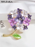 enamel lilac flower brooches beauty spring 4 color clove flower party office brooch pins gifts