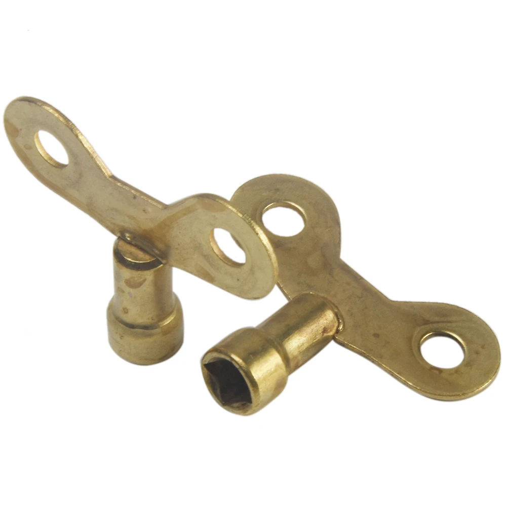 

2pcs Key Bleed Brass Hole Square Socket Water Tap Radiator Special Lock Plumbing Faucet