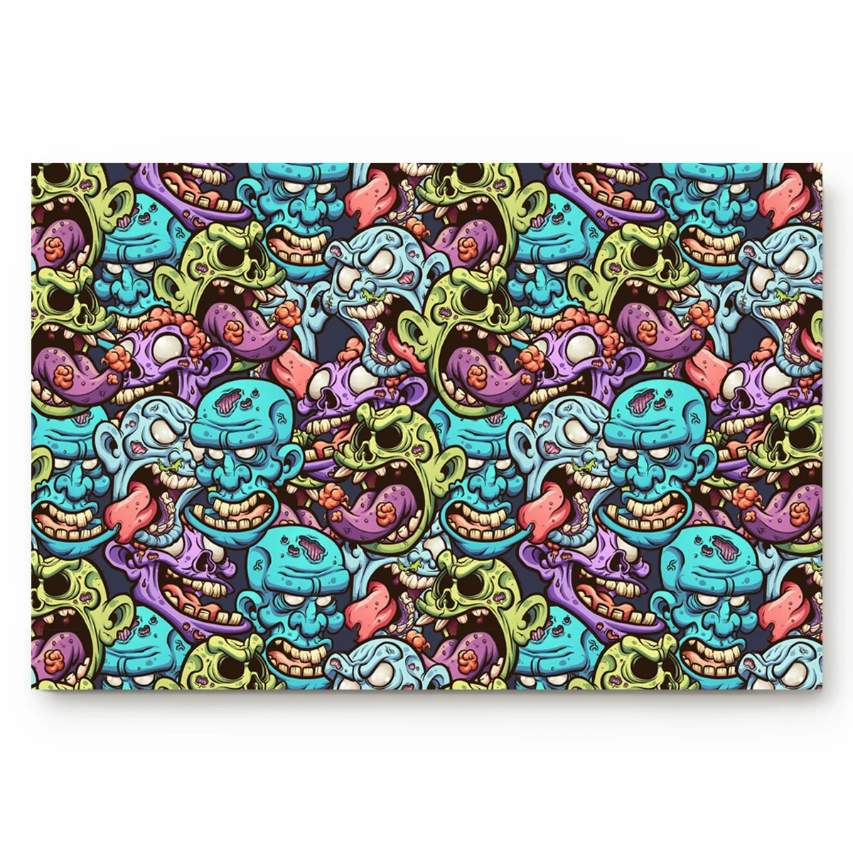 Нескользящий коврик для дверей резиновый ванной Хэллоуина зомби уличного