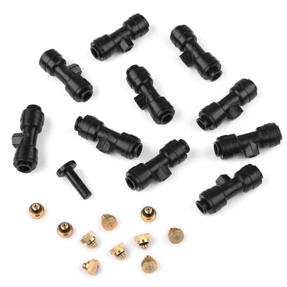 

8 Sets 0.4mm Brass Spraying Nozzle Misting Nozzle Cooling Nozzle for Garden