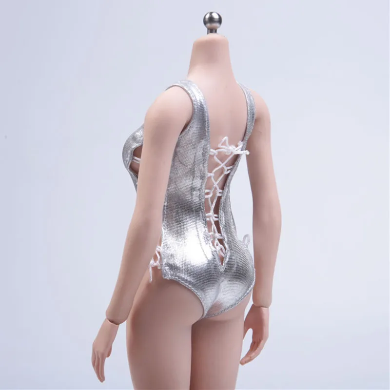 1/6 Scale Women Sexy Silver white Bikini Clothes Female Open back skirt Clothing Set For 12&quot Action Figure Body Doll Suit | Игрушки и