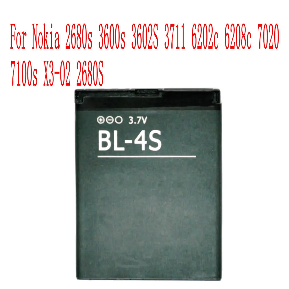 Высокое качество 860 мАч BL 4S батарея для Nokia 2680s 3600s 3602S 3711 6202c 6208c 7020 7100s X3 02 2680S сотовый