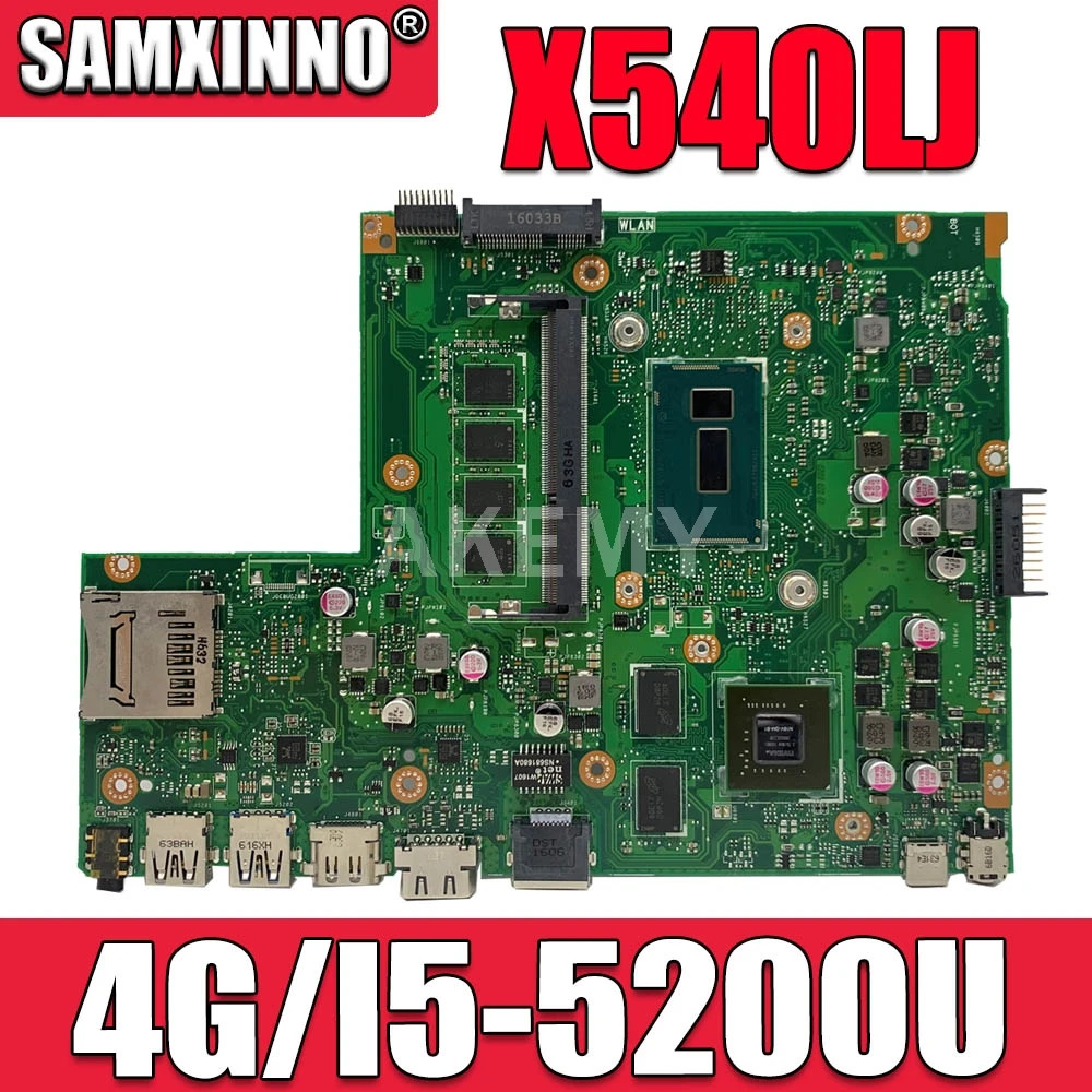 

Новая 90NB0B10-R00050 X540LJ REV2.1 Mianboard для ASUS X540L F540L X540LJ Материнская плата ноутбука 4G / I5-5200U GT920M (V2G)