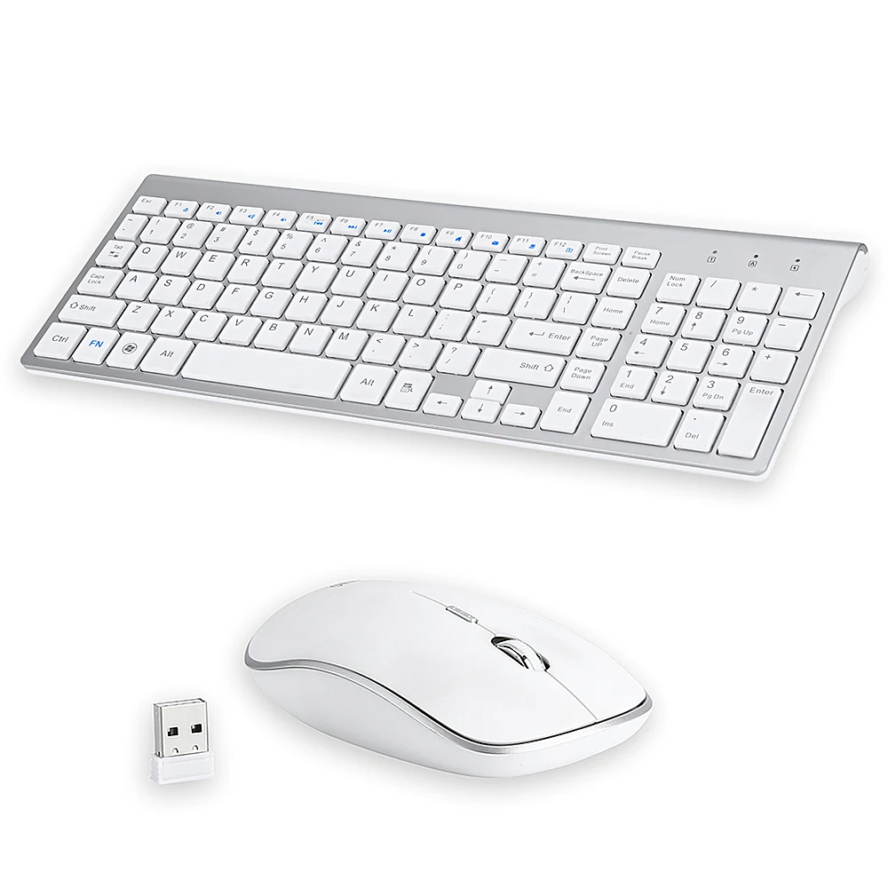 

2.4G Wireless Keyboard and Mouse Portable Mini Keyboard Mouse Combo Set For Notebook PC Desktop Laptop Mac Computer Smart TV