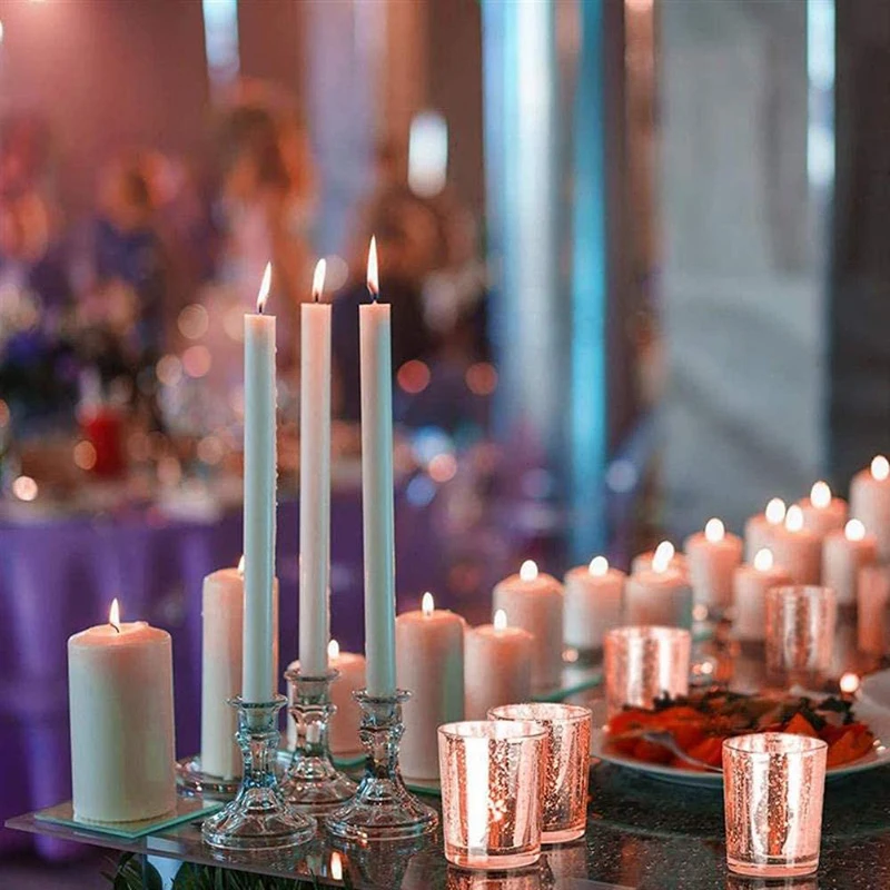 Романтический стеклянный подсвечник для свадебных вечеринок 12 шт./компл.