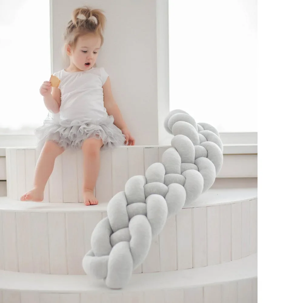 2 м длинный УЗЕЛКОВЫЙ 4 оплетка для детской кровати бампер забор новорожденных