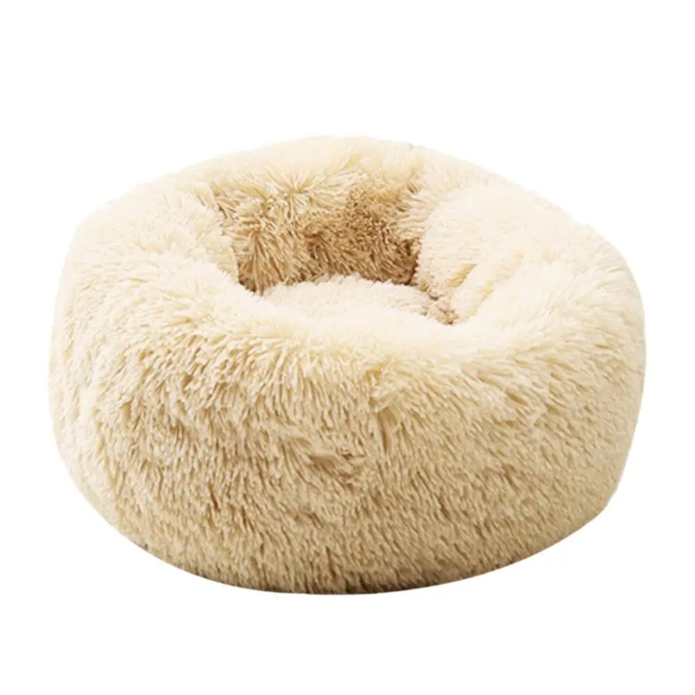 Beige Yellow Супер мягкая кровать для собаки моющаяся длинная плюшевая собачья Конура глубокий сон собачий дом Бархатные коврики диван для собаки чихуахуа собачья корзина кровать для питомца - Цвет: Beige Yellow