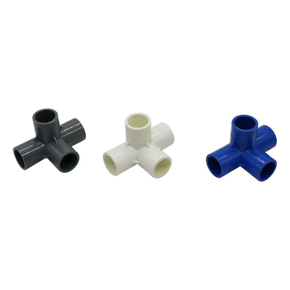 

20 мм с трехмерной аппликацией в виде 4-контактный разъем крест ПВХ трубка Адаптер Садоводство полива и орошения аквариум Слива муфты