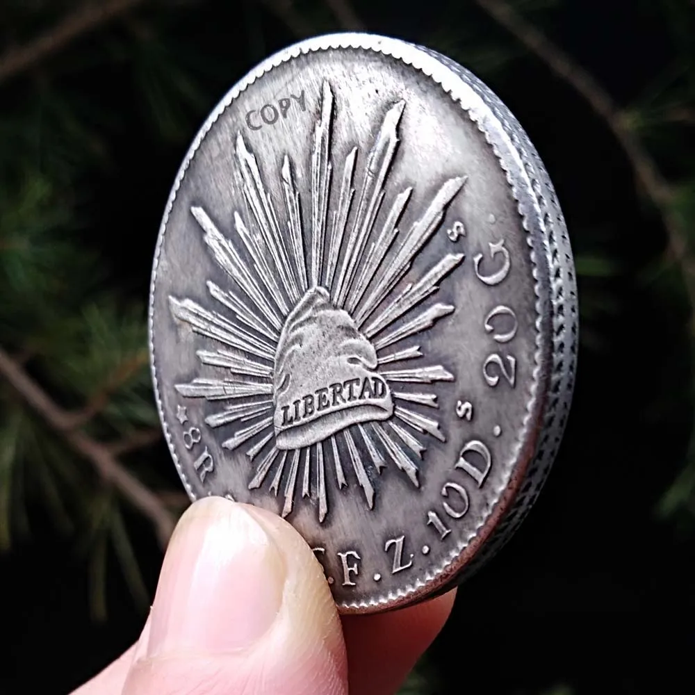 Мехико старые монеты с изображением орла 27 г 8 Reales коллекционные копии
