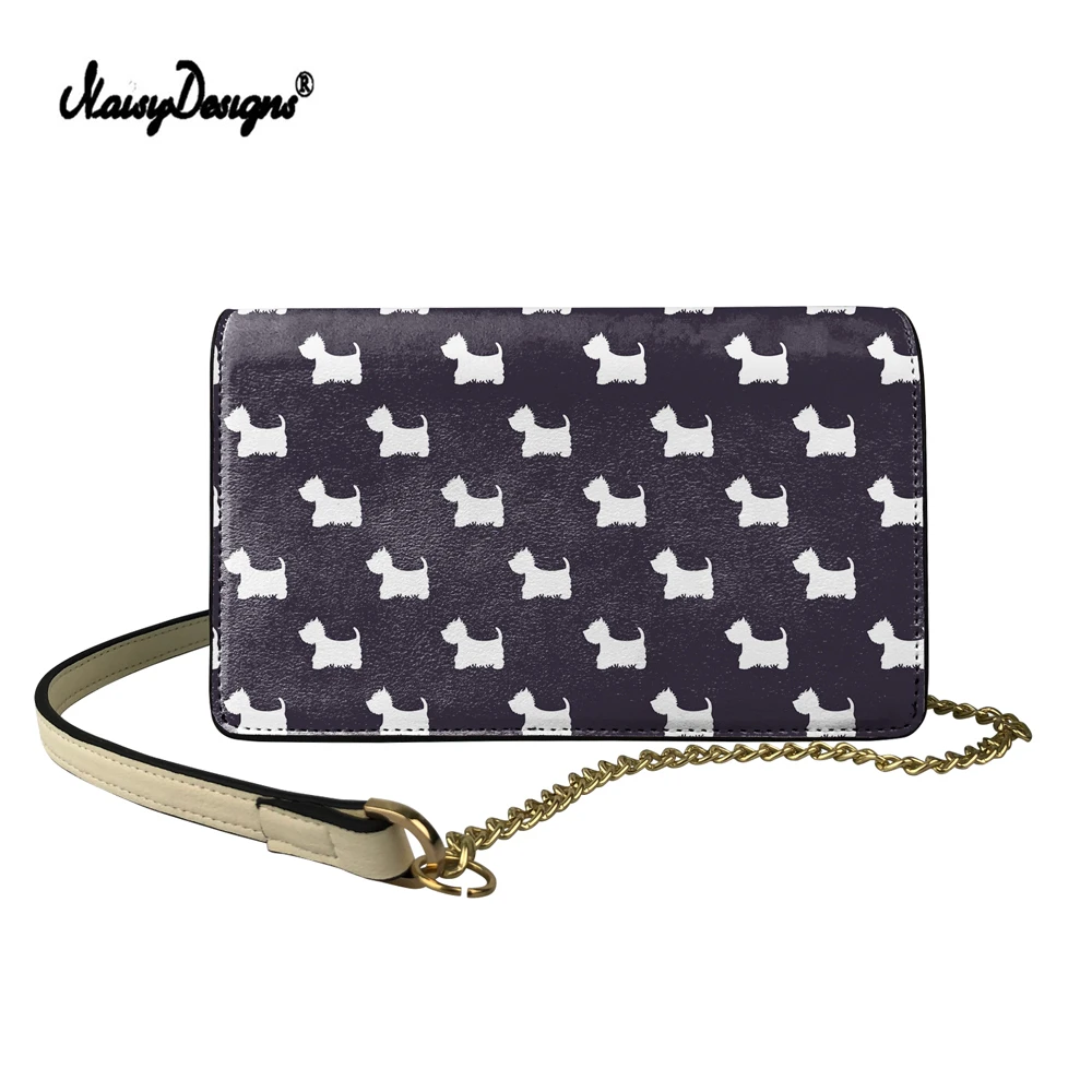 

Женские сумки из искусственной кожи s Westie, сумки для собак, женские сумки через плечо с застежкой, сумочка, милый клатч для щенка, кошелек для ...