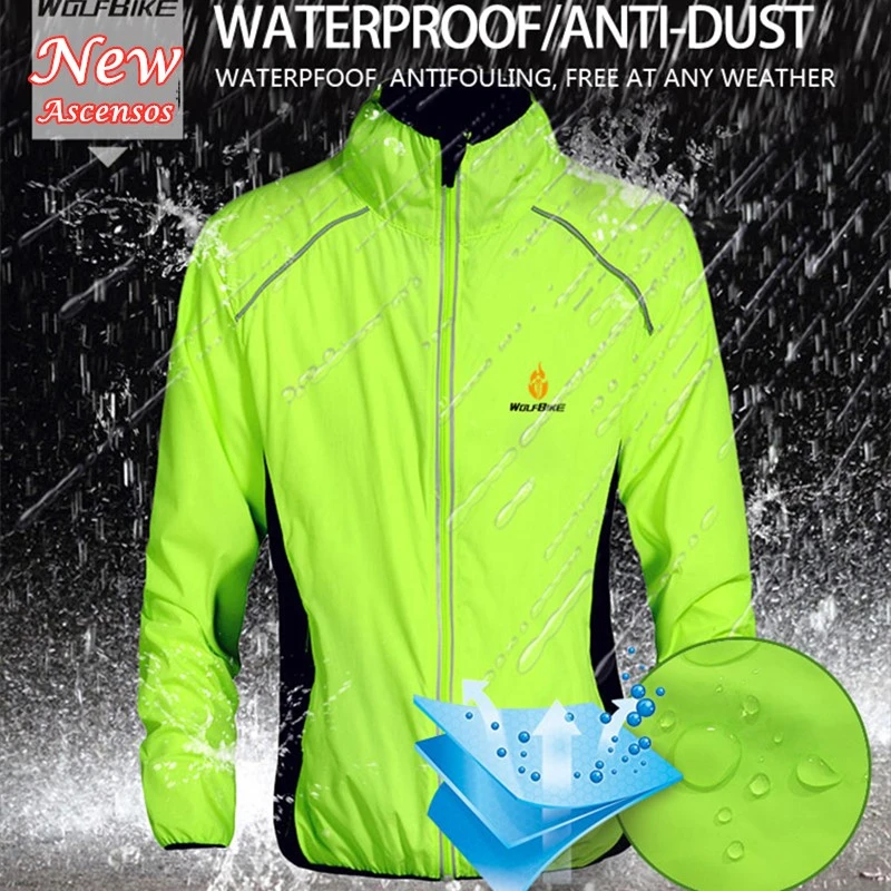 Ветрозащитная Водонепроницаемая велосипедная куртка WOLFBIKE для горных
