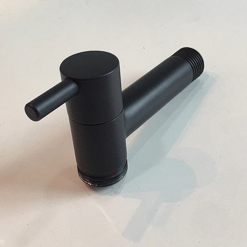 WZLY смесители черный бибкок латунь ванная комната один холодный кран настенная